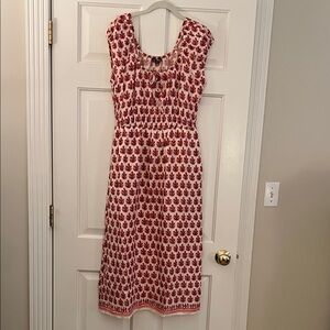 J.Crew Cap Sleeve Mini Dress in Block Print Linen, NWT Size S